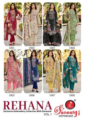 Ganeshji rehana vol-1 karachi dress materials wholesale dealers in kolkata